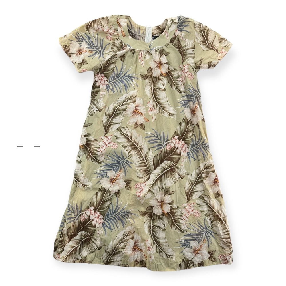 Vintage Shannon‎ Marie Muumuu Dress Womens Small Hawaiian Floral Hibiscus Aloha